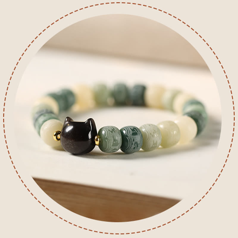 8mm Bodhi Seed Om Mani Padme Hum Bracelet for Harmony