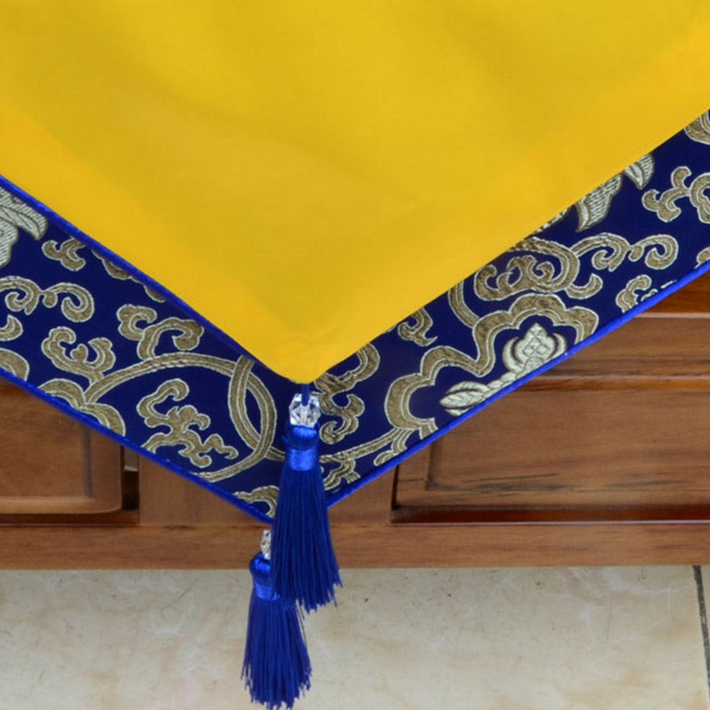 Tibetan Prayer Altar Table Runner with Dragon & Vajra