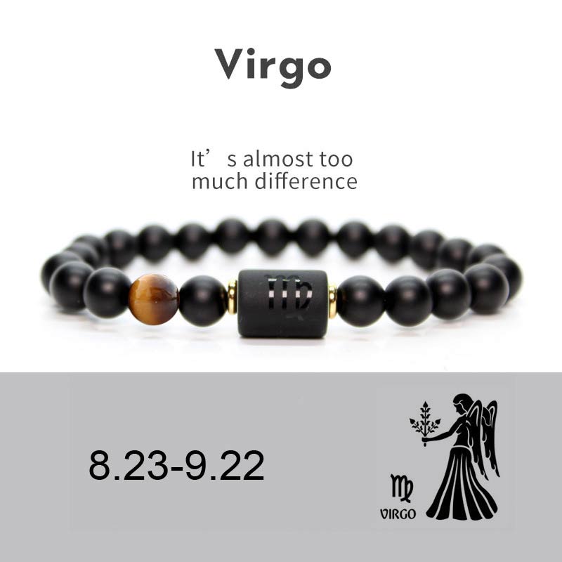 8mm Black Onyx Adjustable Chinese Zodiac Bracelet