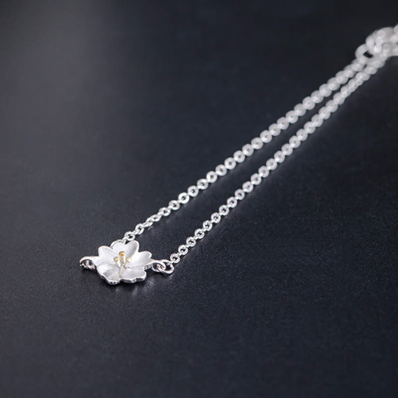 925 Sterling Silver Cherry Blossom Blessing Spiritual Bracelet