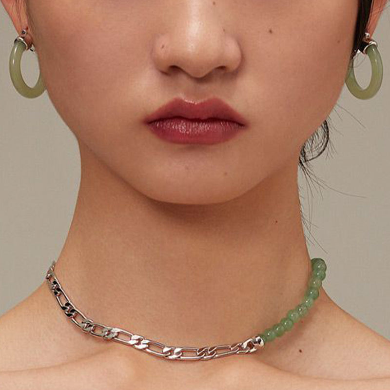 Round White Jade Prosperity Earrings with Silver and Gold Options