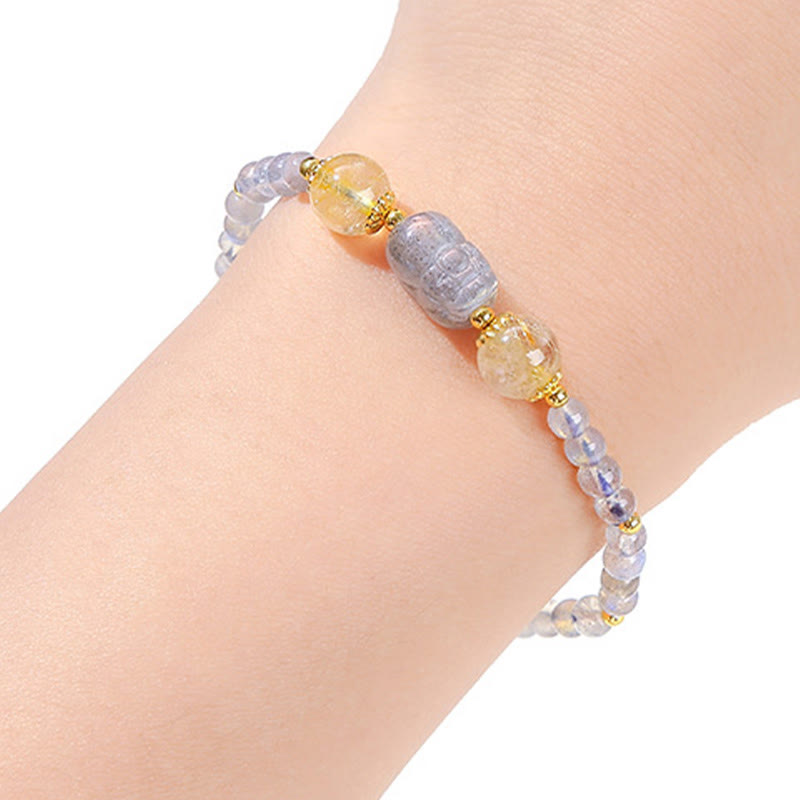 Moonstone PiXiu Healing Bracelet for Wealth & Balance