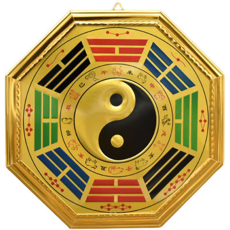 Carte Bagua Feng Shui Équilibre Énergie avec Cinq Pièces Empereur 17,5 cm
