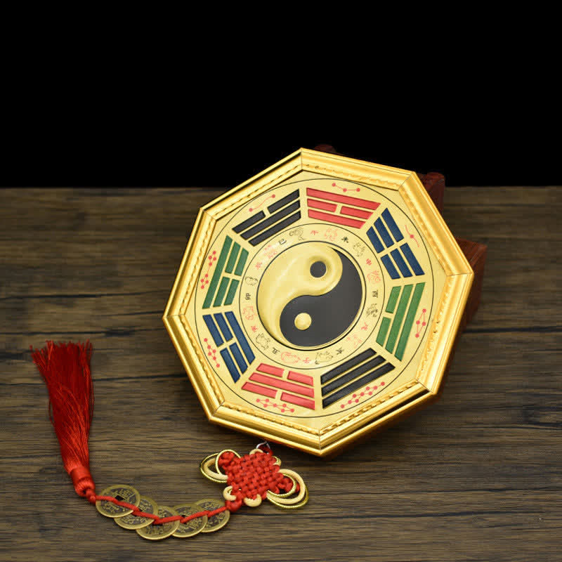 Carte Bagua Feng Shui Équilibre Énergie avec Cinq Pièces Empereur 17,5 cm