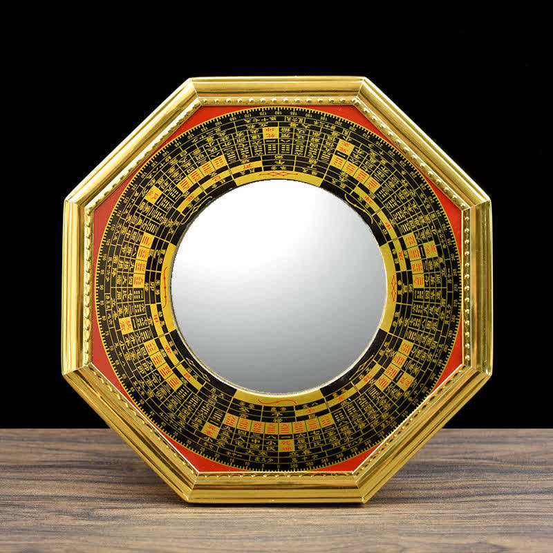 Miroir mural Feng Shui avec carte Bagua 21 cm