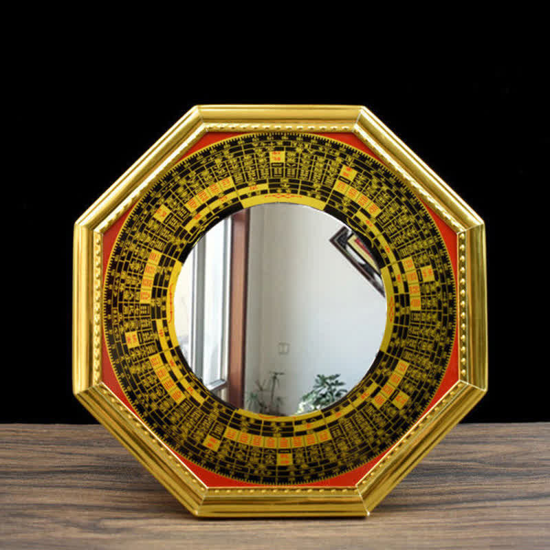 Miroir mural Feng Shui avec carte Bagua 21 cm