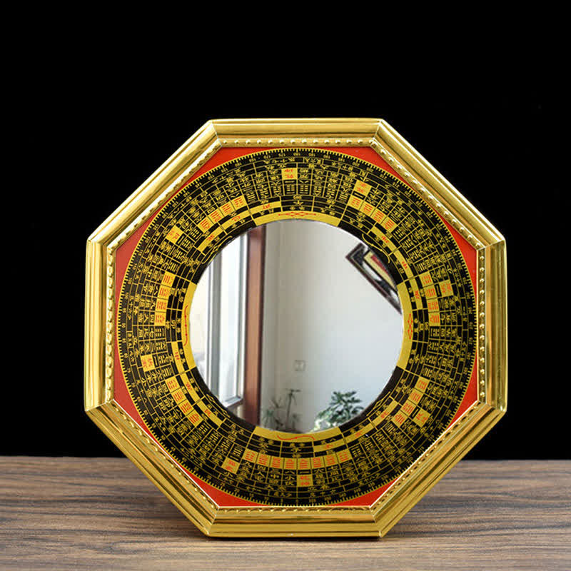 Miroir mural Feng Shui avec carte Bagua 21 cm