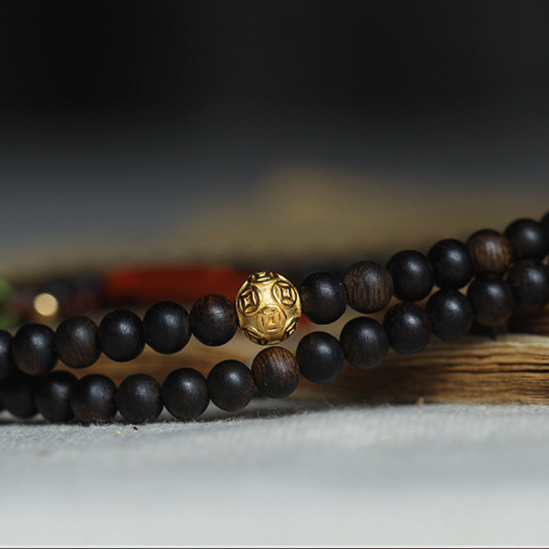 Bracelet Mala en bois d'agar Balance | Perles de méditation de 5 mm