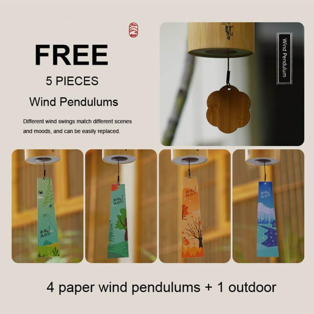 Bamboo 9-Tone Wind Chime: Dm B Em D Bm C Am Dm G Melodies - Wind Chime - On sale