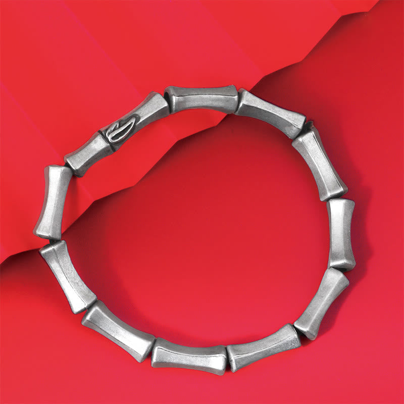 Bracelet de force en alliage de bambou symbolisant la résilience