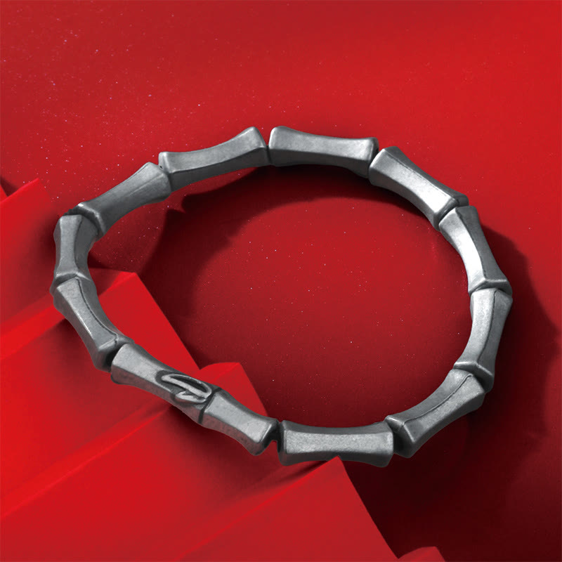 Bracelet de force en alliage de bambou symbolisant la résilience