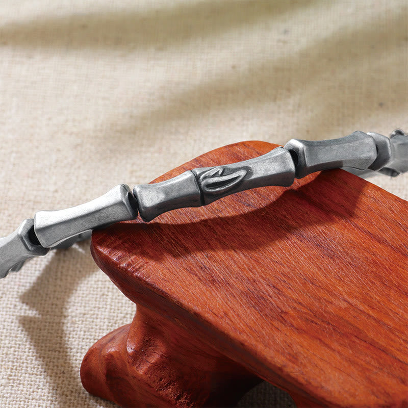 Bracelet de force en alliage de bambou symbolisant la résilience