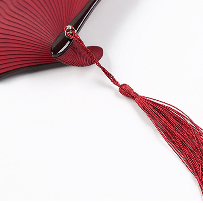 Éventail pliant en bambou avec gravure creuse, 20 cm, fait main