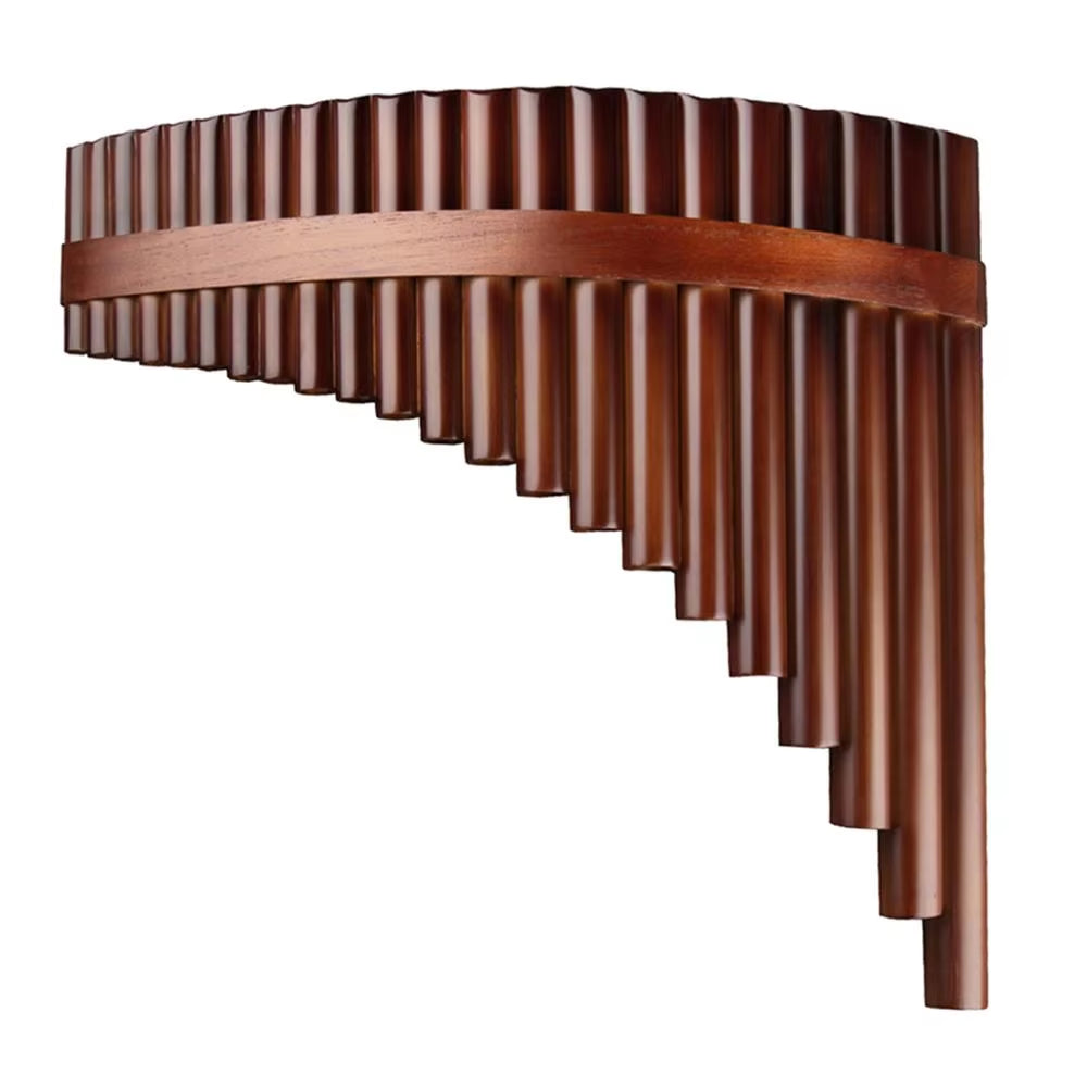 Bamboo Pan Flute with 22 handcrafted wooden pipes arranged in descending order