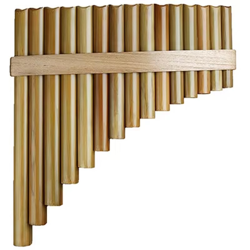 Bamboo Pan Flute G Key handmade traditional instrument with bamboo pipes and wood strip