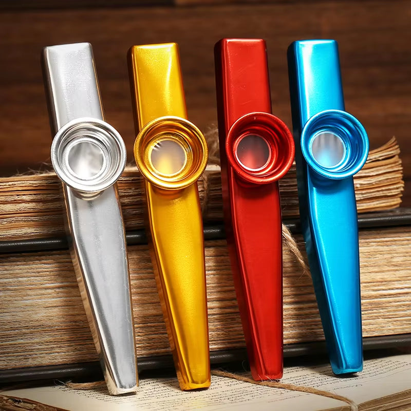 Metal Kazoo Lightweight Portable for Beginner Flute Instrument Music Lovers Woodwind Instrument Simple Design Lightweight Kazoo