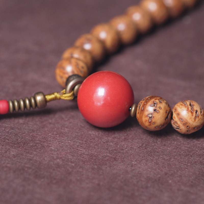 108 Bead Bodhi Seed Mala Bracelet for Wisdom & Peace