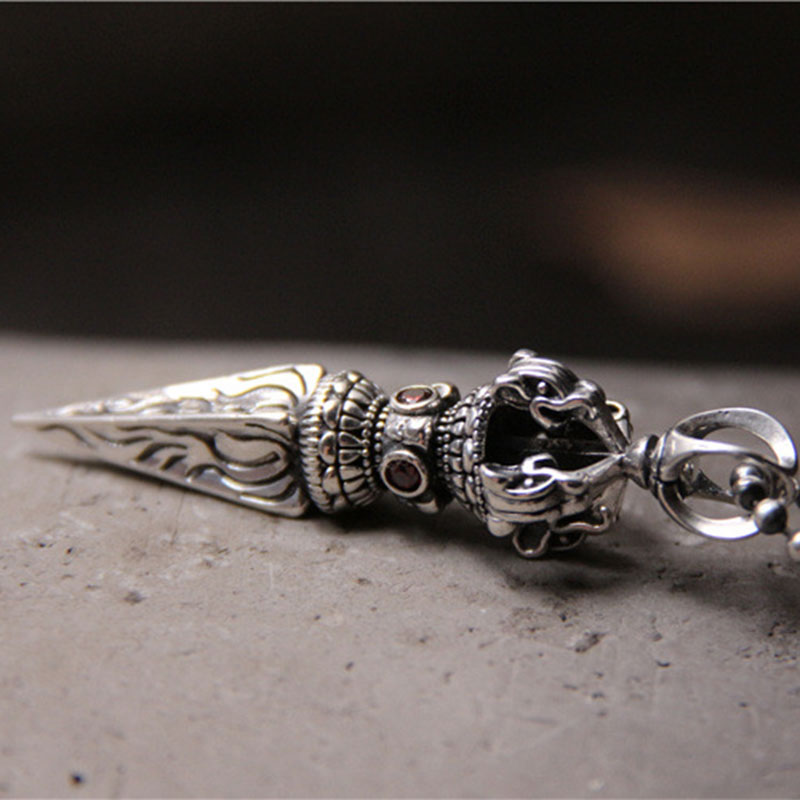 925 Sterling Silver Vajra Spiritual Power Necklace