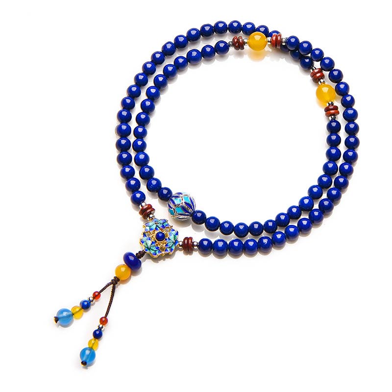 Lazurite Yellow Agate Positive Bracelet for Inner Peace