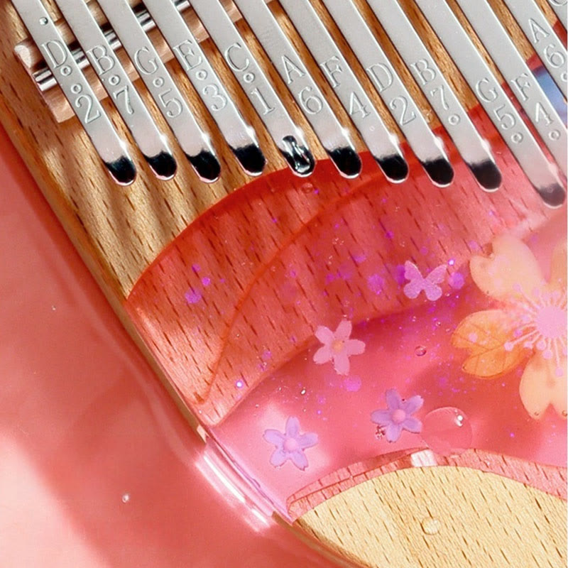 Piano à pouce Kalimba en bois de hêtre à 17 touches pour la méditation