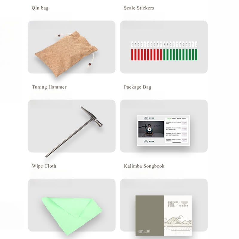 Piano à pouce Kalimba en bois de hêtre à 17 touches pour la méditation