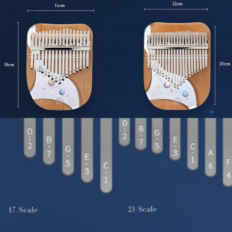 Piano à pouce Kalimba en bois de hêtre à 17 touches
