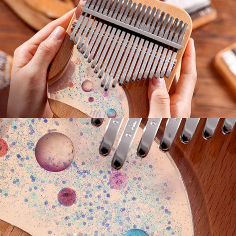 Piano à pouce Kalimba en bois de hêtre à 17 touches