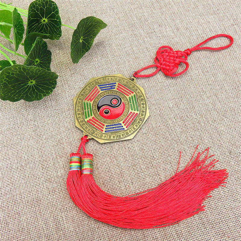 Feng Shui Bagua Map Mirror 10cm Chinese Knot Energy Balance