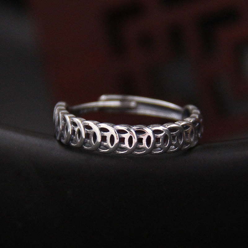 Vintage Copper Coin Luck Ring | Adjustable Spiritual Jewelry