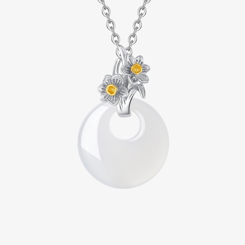 925 Sterling Silver Chalcedony Harmony Pendant Necklace