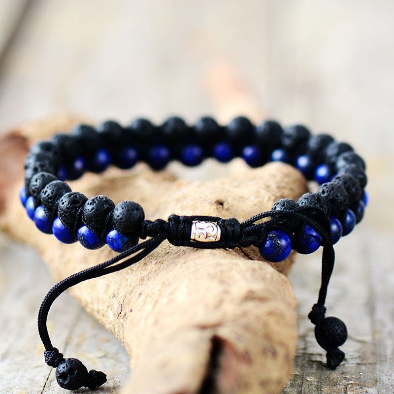 Bracelet en agate noire pour l'équilibre et l'harmonie