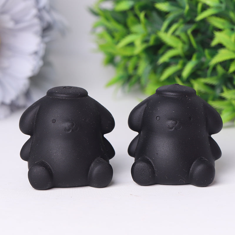 Black Obsidian 1.65-inch Pompom Purin Crystal Figurine