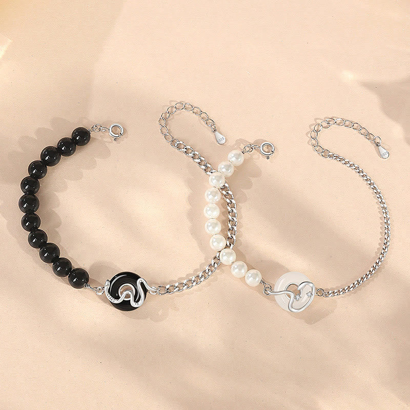 Bracelet de purification en obsidienne noire et onyx noir