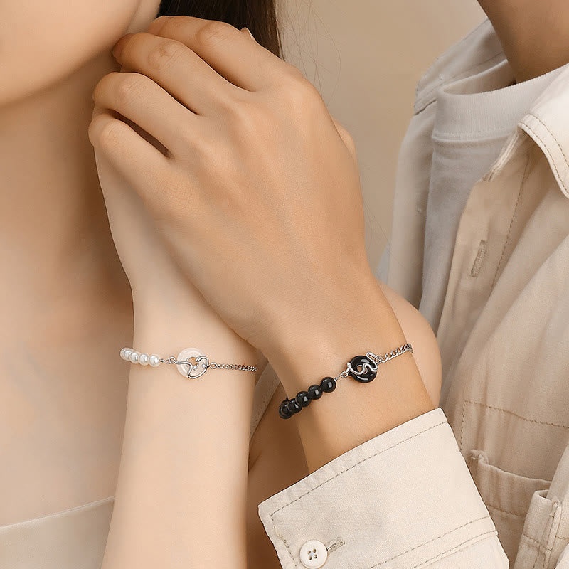 Bracelet de purification en obsidienne noire et onyx noir