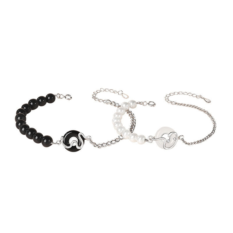 Bracelet de purification en obsidienne noire et onyx noir