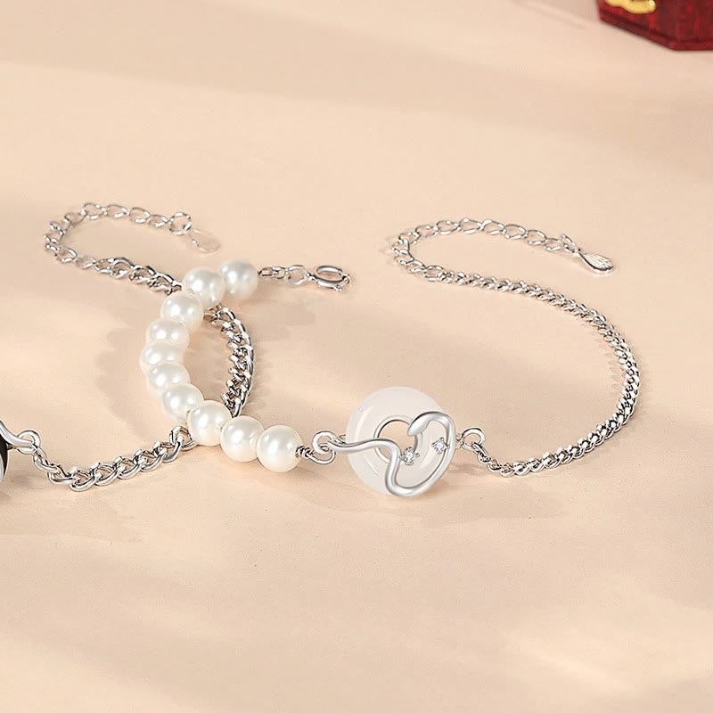 Bracelet de purification en obsidienne noire et onyx noir