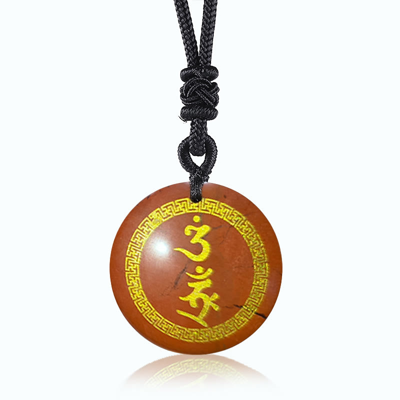 Collier de protection en obsidienne noire | Pendentif Vajra Swastika