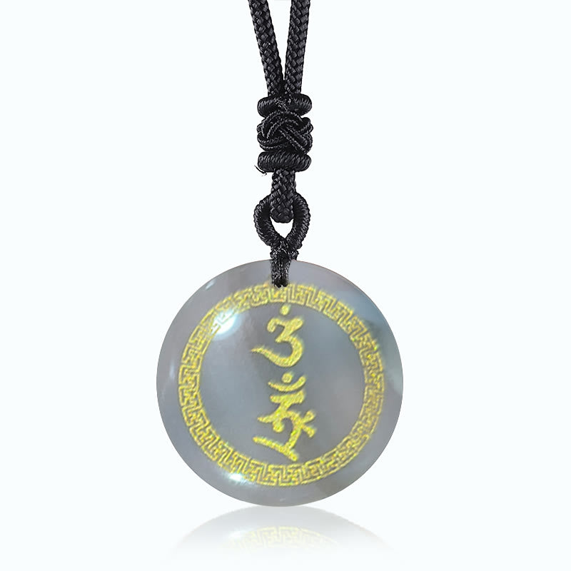 Collier de protection en obsidienne noire | Pendentif Vajra Swastika