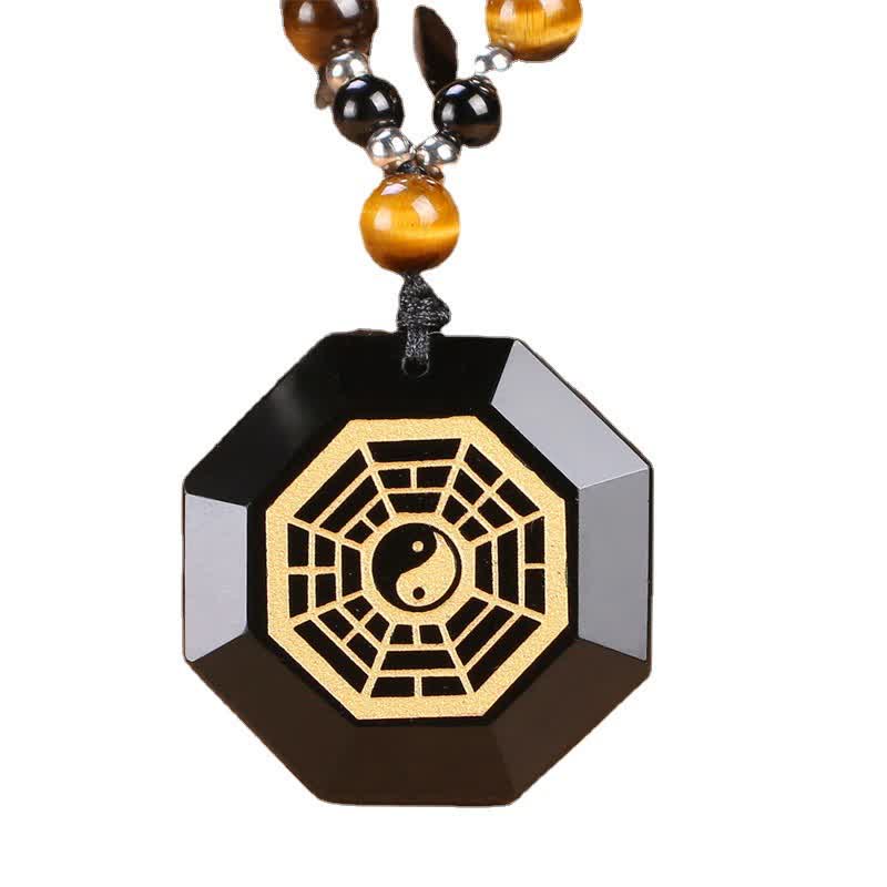 Collier Yin Yang en obsidienne noire | Purification et équilibre