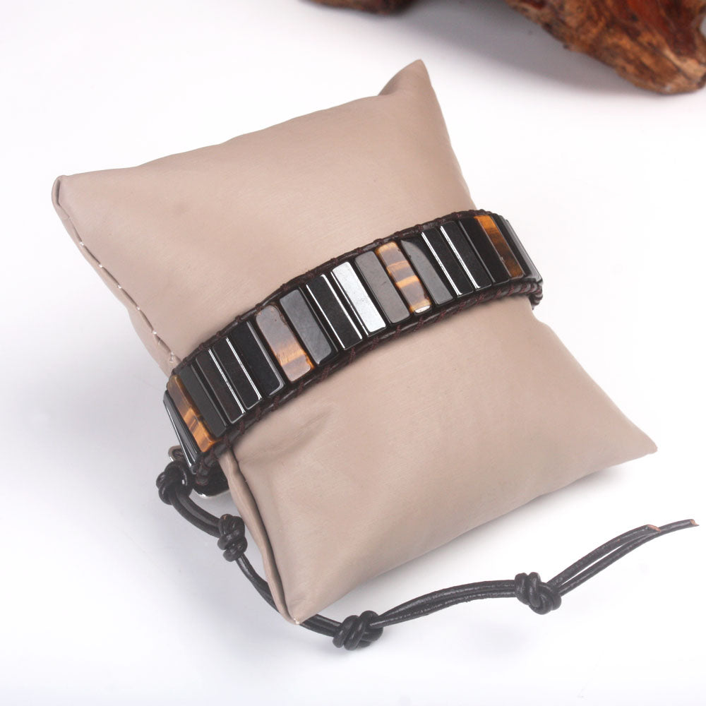 Bracelet en onyx noir pour la concentration et la protection