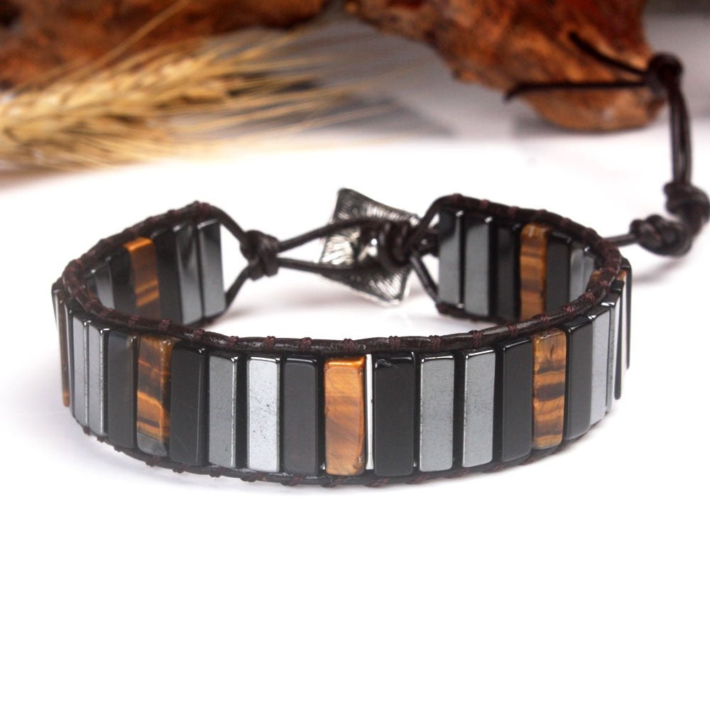 Bracelet en onyx noir pour la concentration et la protection