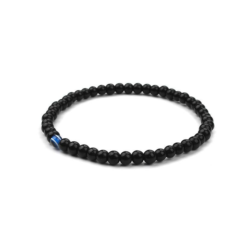 Bracelet de protection contre le mauvais œil en onyx noir