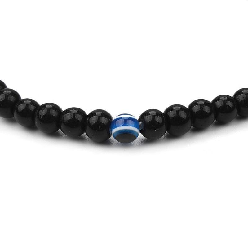 Bracelet de protection contre le mauvais œil en onyx noir