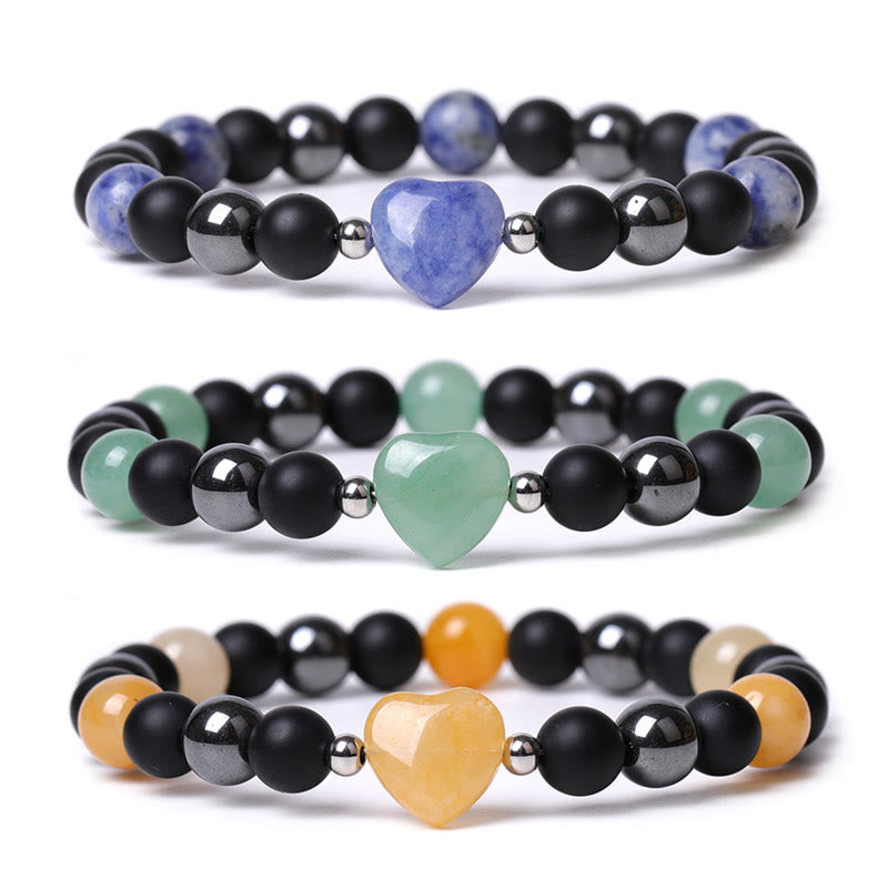 Bracelet de protection en onyx noir et œil de tigre, perles de 8 mm