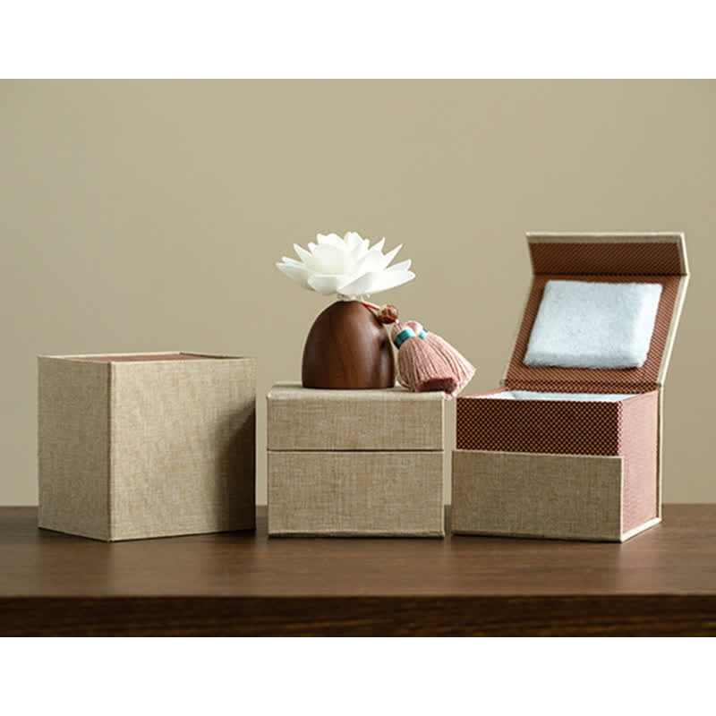 Fleur de Bouddha en bois de pêcher noir, décoration zen, 5,4 cm, calme et guérison