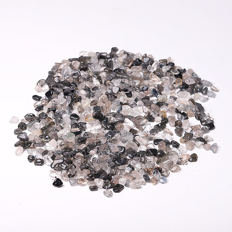 Black Tourmaline in Quartz Chips 5-9mm Crystal Specimen