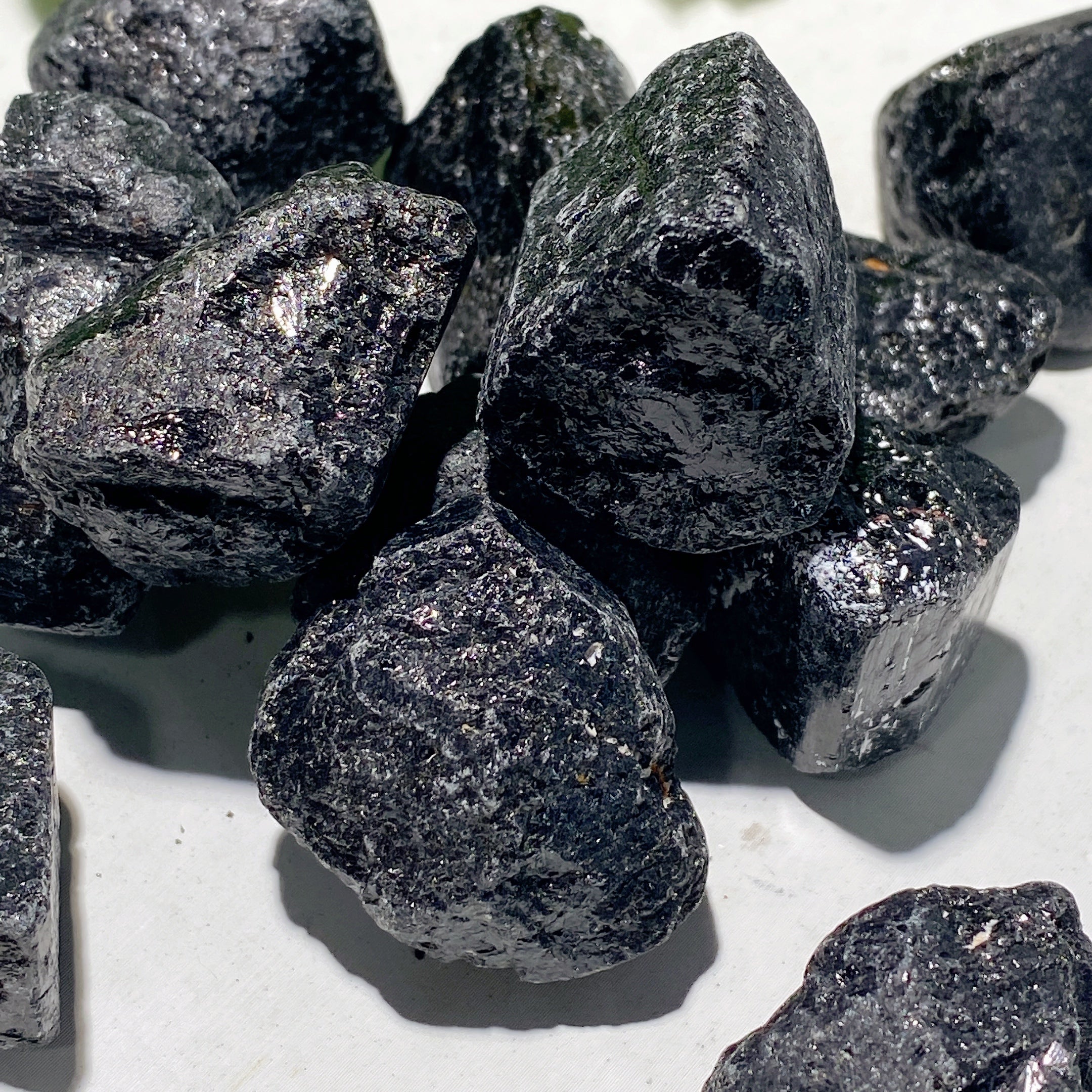 Black Tourmaline Raw Crystal Chunks 10-30mm for Healing