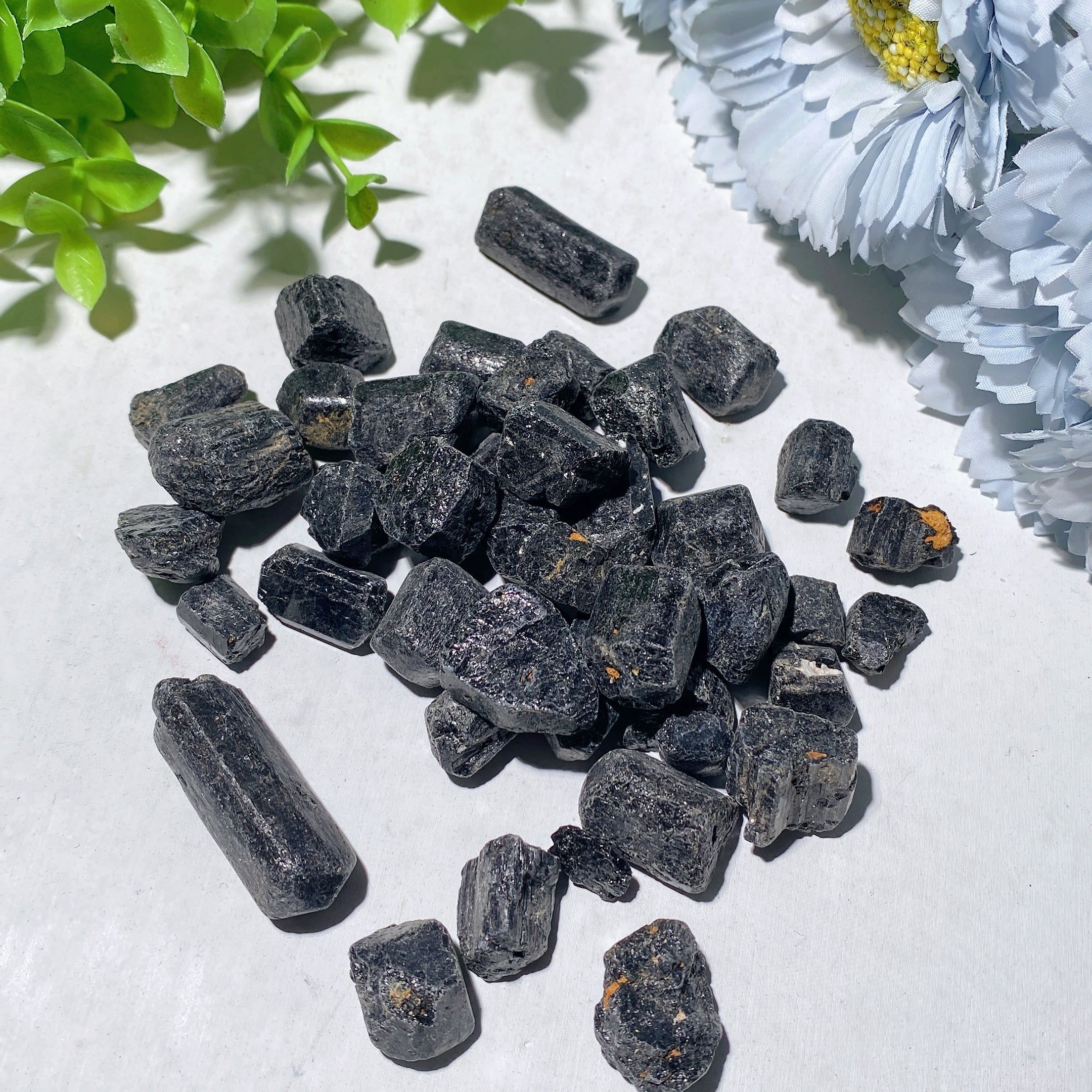 Black Tourmaline Raw Crystal Chunks 10-30mm for Healing