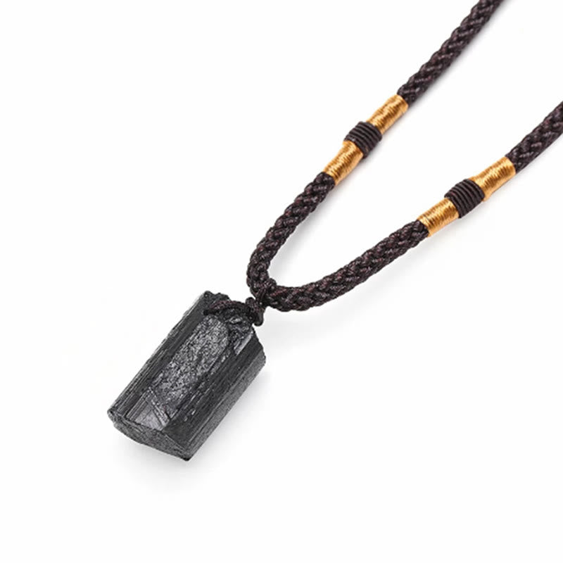 Collier spirituel en tourmaline noire avec pendentif à énergie positive