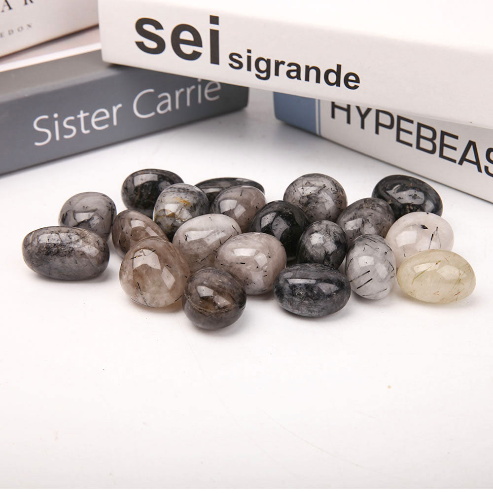 Pierres roulées en tourmaline noire de 2,5 à 3,5 cm, énergie de guérison